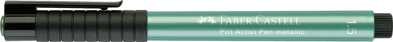 Faber-Castell - Rotulador Pitt Artist Pen Metallic 1,5 verde metálico