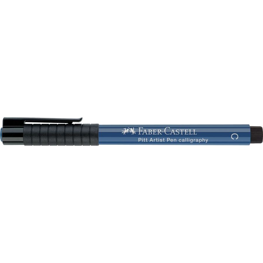 Faber-Castell - Rotulador Pitt Artist Pen Calligraphy, azul de idantreno