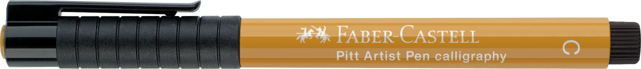 Faber-Castell - Rotulador Pitt Artist Pen Calligraphy, verde dorado