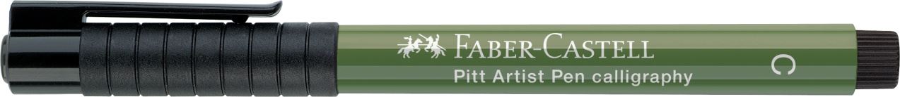 Faber-Castell - Rotulador Pitt Artist Pen Calligraphy, verde óxido cromo op.