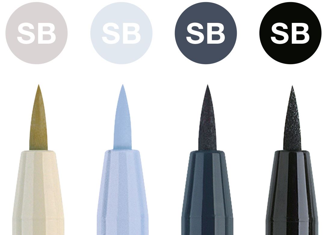 Faber-Castell - Estuche con 4 rotuladores Pitt Artist Pen Soft Brush