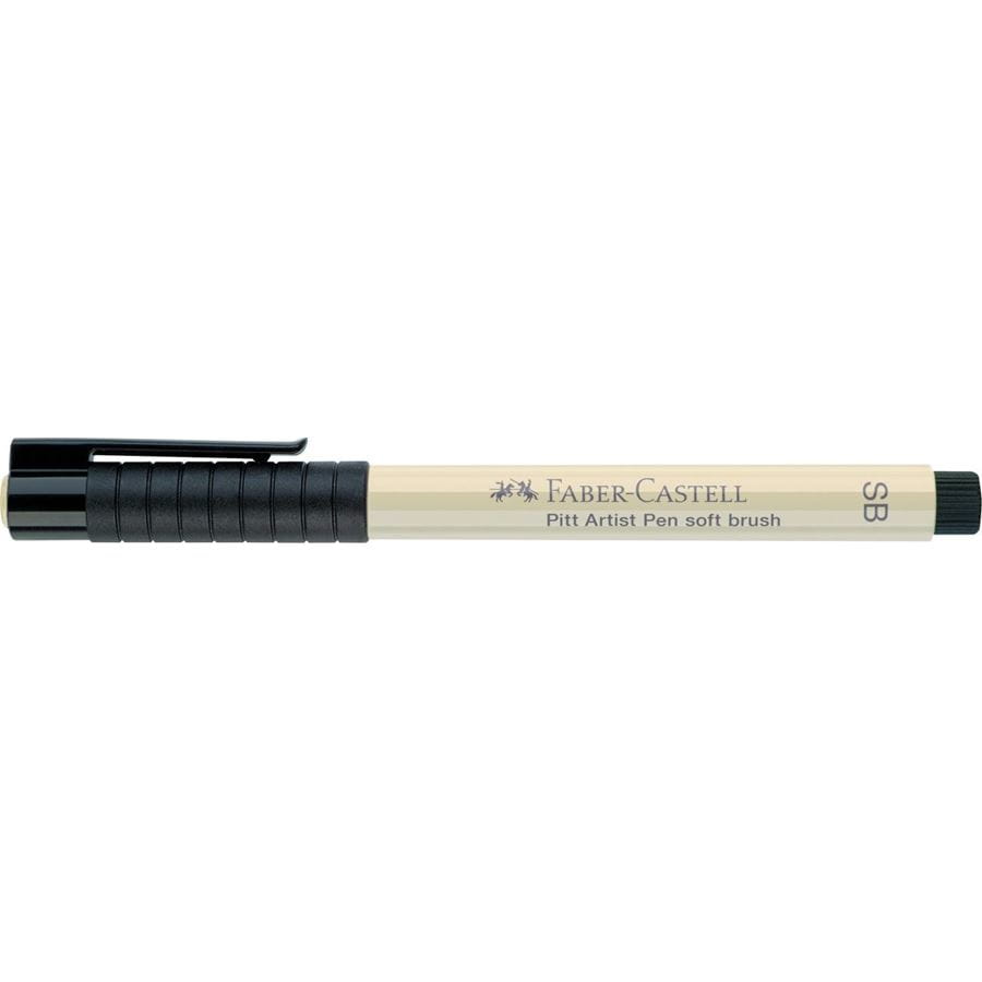 Faber-Castell - Rotulador Pitt Artist Pen Soft Brush, gris cálido I