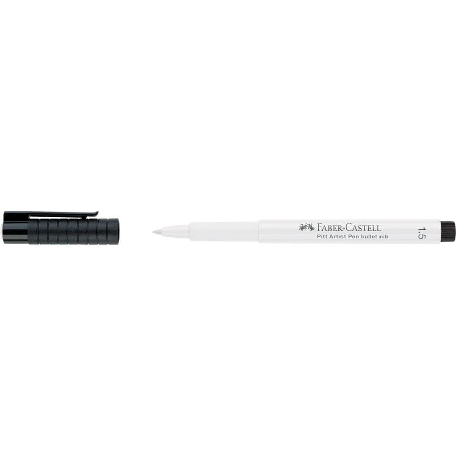 Faber-Castell - Rotulador Pitt Artist Pen punta redonda 1,5 blanco