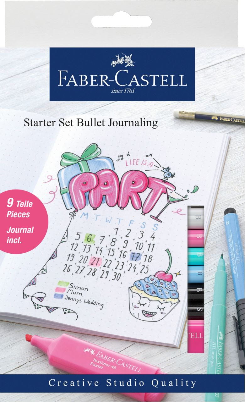 Faber-Castell - Estuche de iniciación al Bullet Journaling, 9 piezas