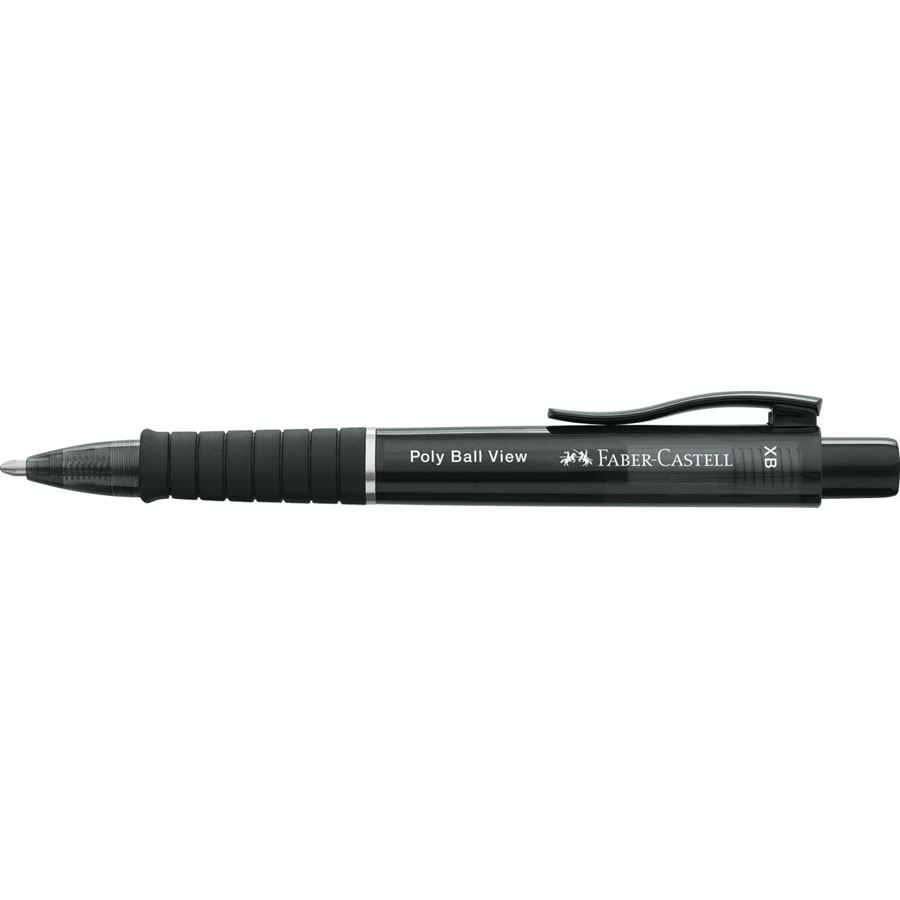 Faber-Castell - Bolígrafo Poly Ball View negro