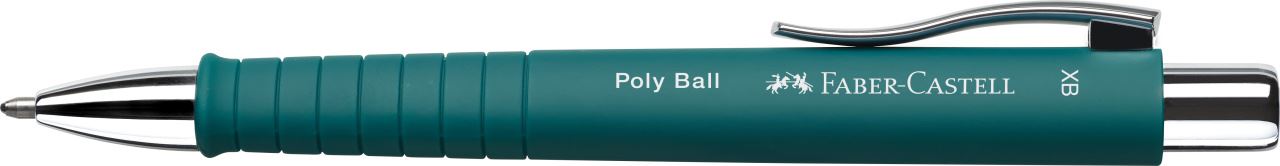 Faber-Castell - Bolígrafo Poly Ball Colours, XB, verde emerald