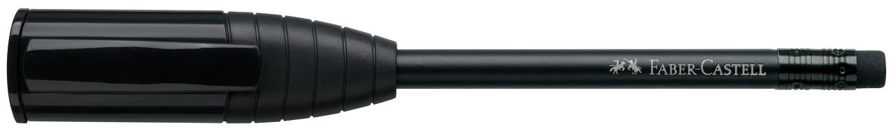 Faber-Castell - Lápiz Perfecto III con tapón y afila incorporado, negro