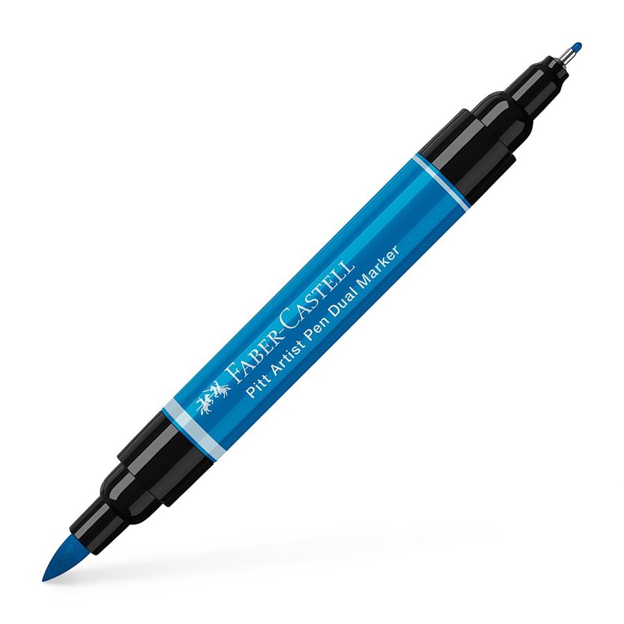 Faber-Castell - Pitt Artist Pen Dual Marker, azul de ptalocianina