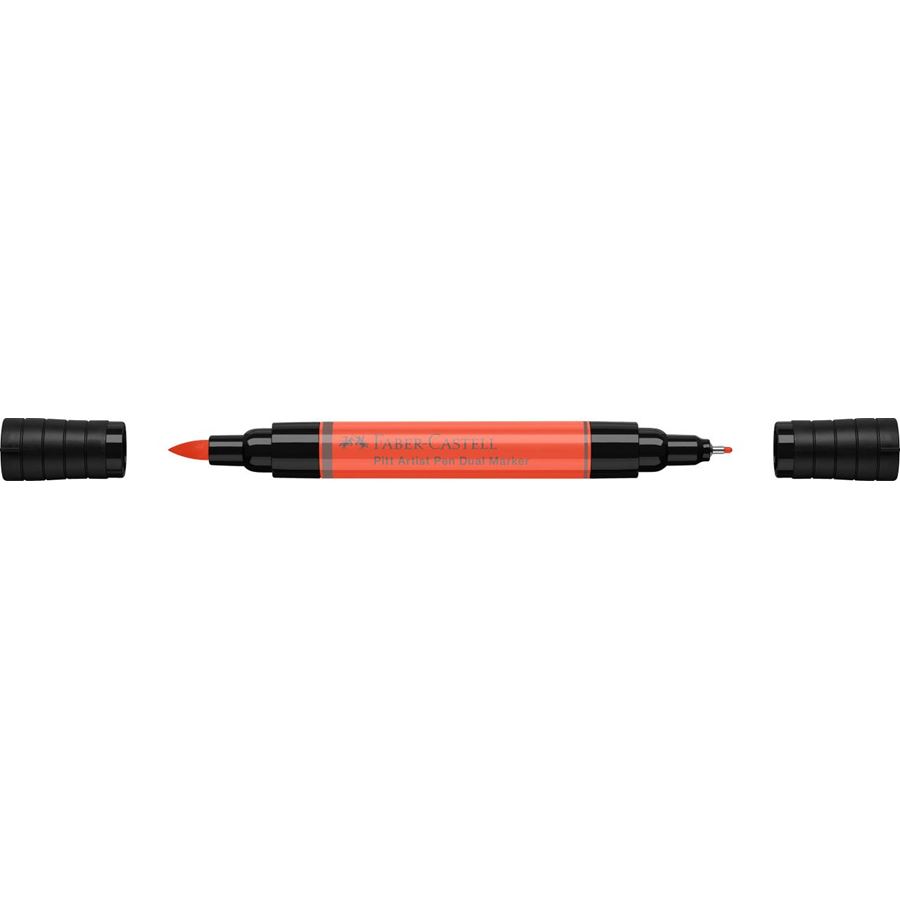 Faber-Castell - Pitt Artist Pen Dual Marker, rojo de cadmio