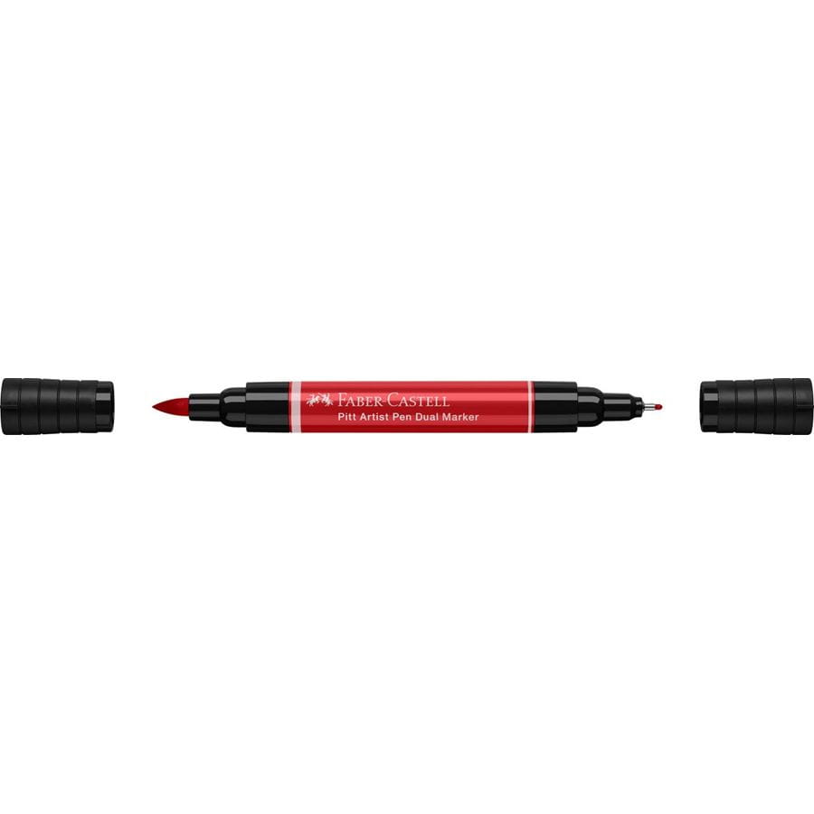 Faber-Castell - Pitt Artist Pen Dual Marker, rojo escarlata oscuro