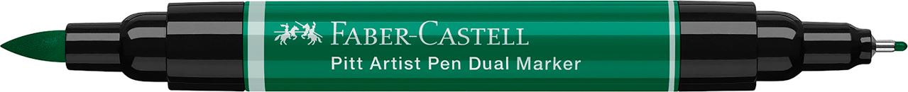 Faber-Castell - Pitt Artist Pen Dual Marker, verde de ptalocianina oscuro