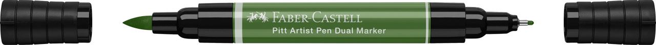 Faber-Castell - Pitt Artist Pen Dual Marker,  verde óxido de cromo opaco