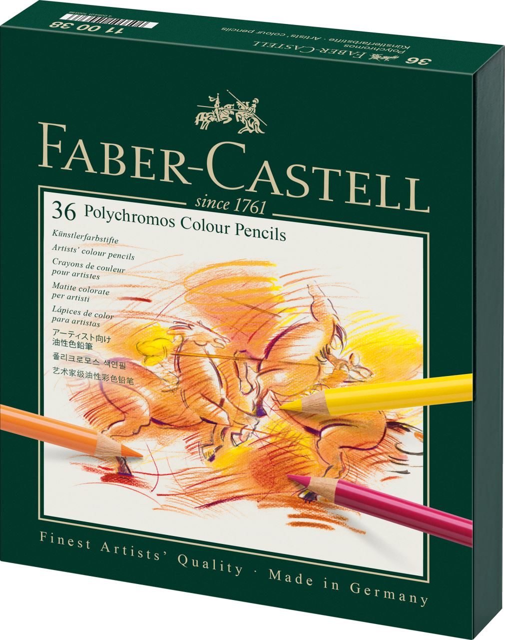 Faber-Castell - Estuche estudio con 36 lápices de color Polychromos