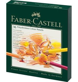 Faber-Castell - Estuche estudio con 36 lápices de color Polychromos