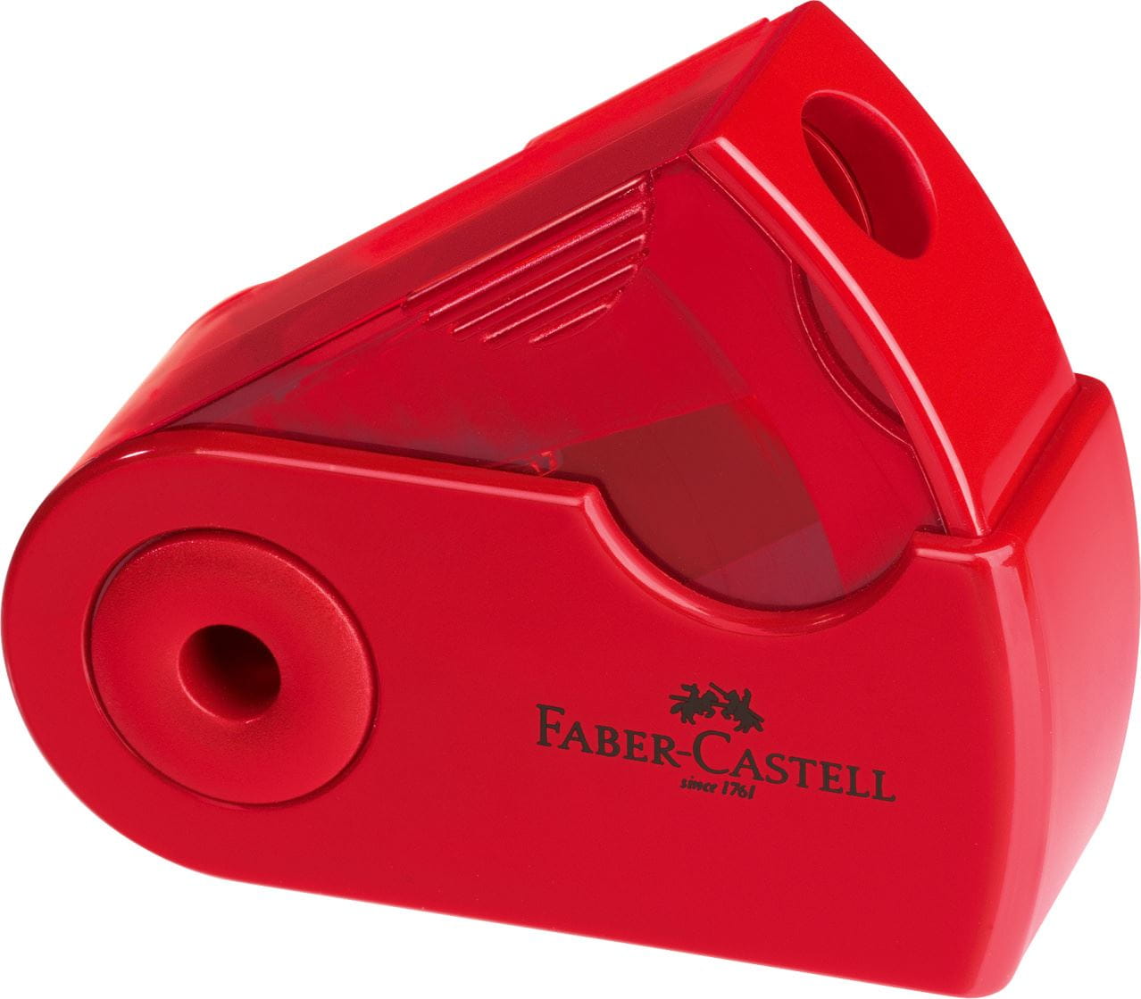 Faber-Castell - Afilalápices con depósito Sleeve Mini, rojo o azul