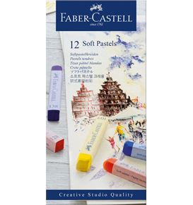 Faber-Castell - Estuche con 12 pasteles blandos