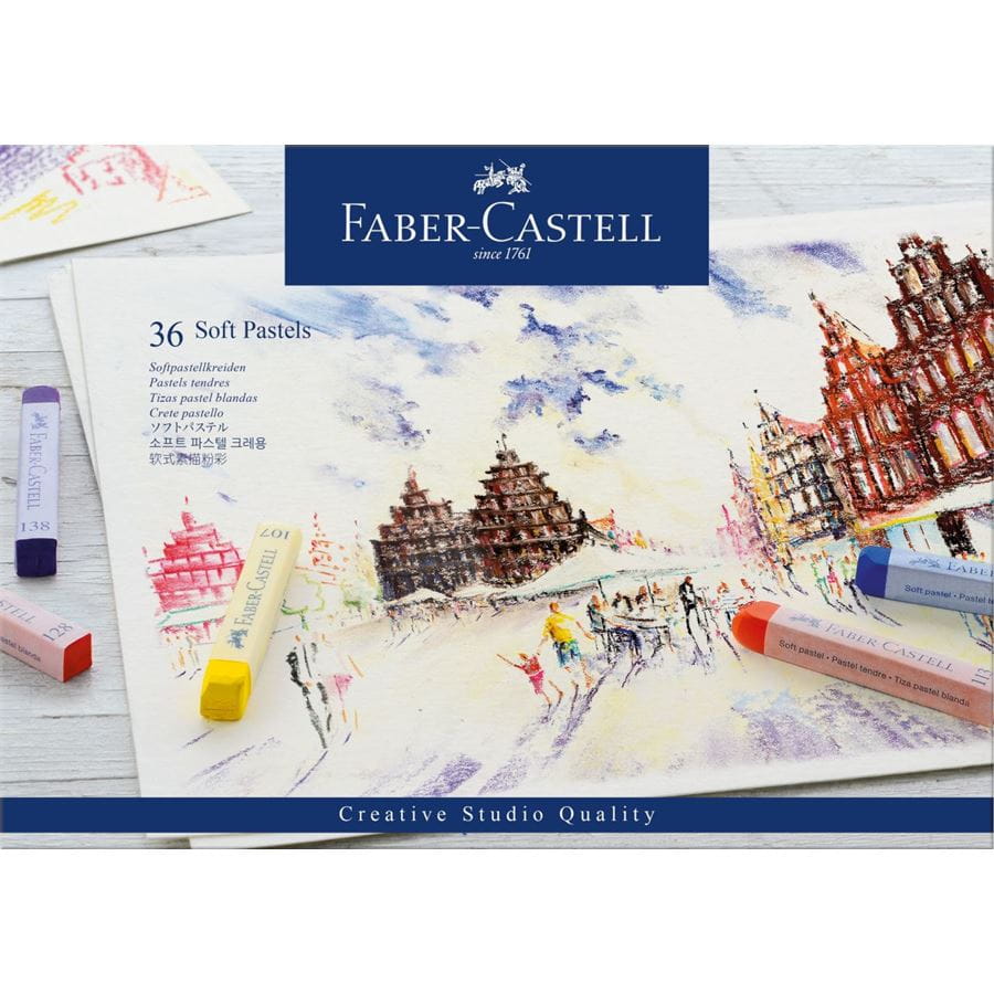 Faber-Castell - Estuche con 36 pasteles blandos