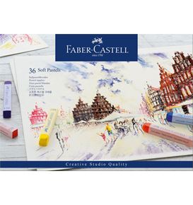 Faber-Castell - Estuche con 36 pasteles blandos