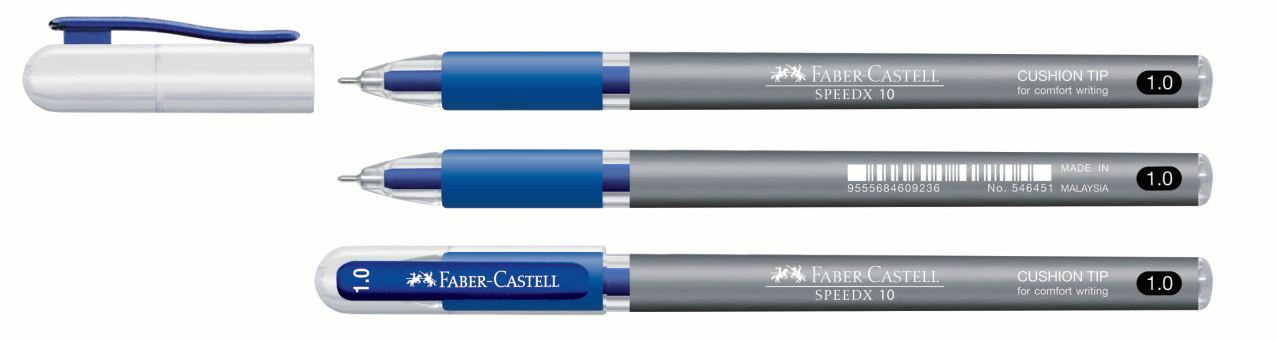 Faber-Castell - Bolígrafo Speedx, 1,0 mm, azul