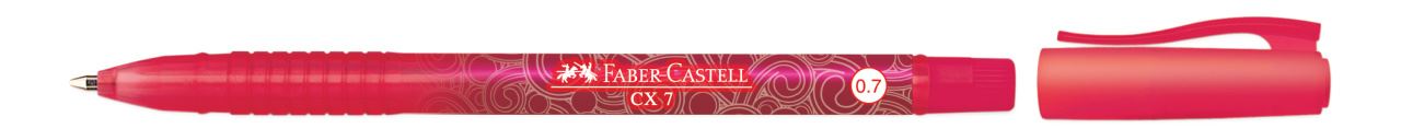 Faber-Castell - Bolígrafo CX7, 0,7 mm, rojo