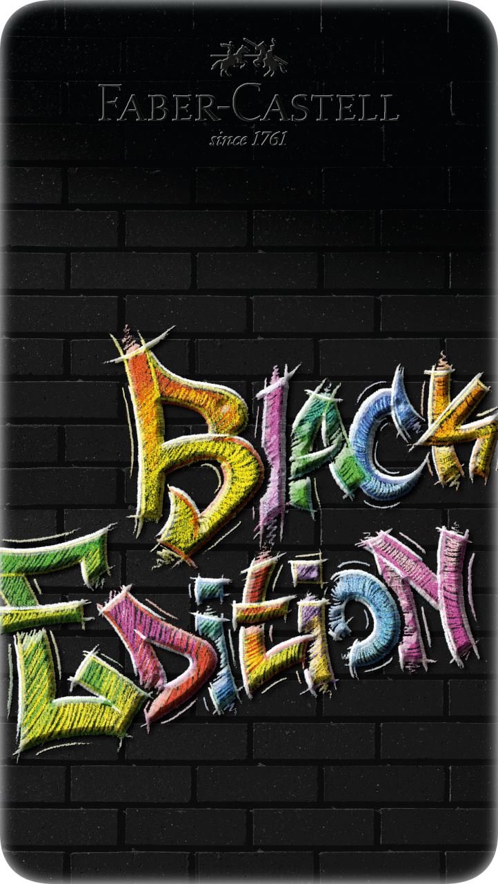 Faber-Castell - Estuche 12 lápices de color Black Editio