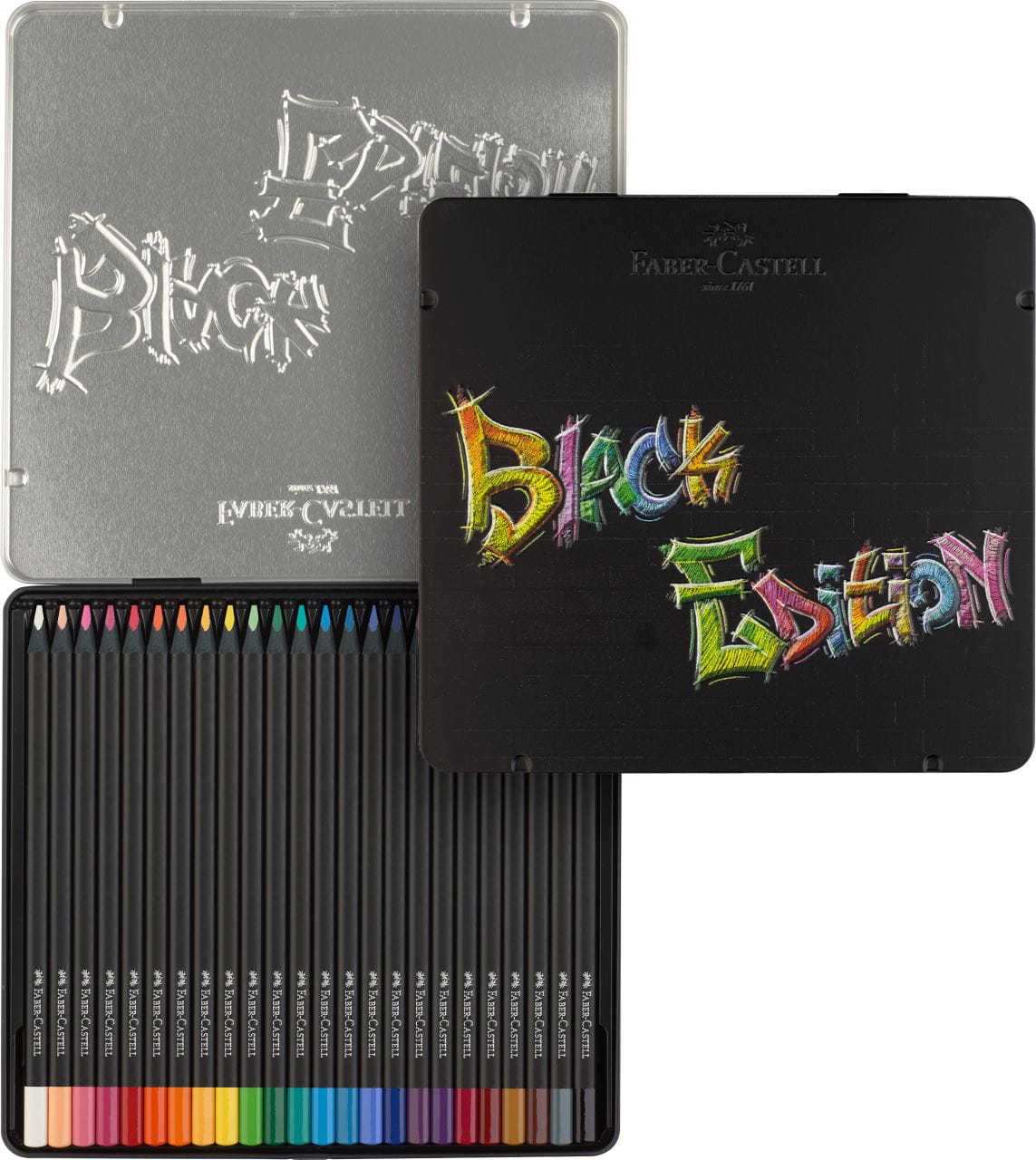 Faber-Castell - Estuche 24 lápices de color Black Editio