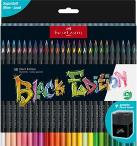 Faber-Castell - Estuche 50 lápices de color Black Editio