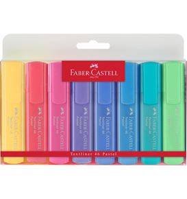 Faber-Castell - Marcador Textliner 46 pastel, estuche, 8 piezas, surtidos