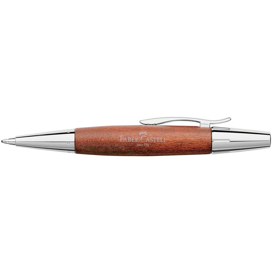 Faber-Castell - Bolígrafo e-motion madera de peral, B coñac